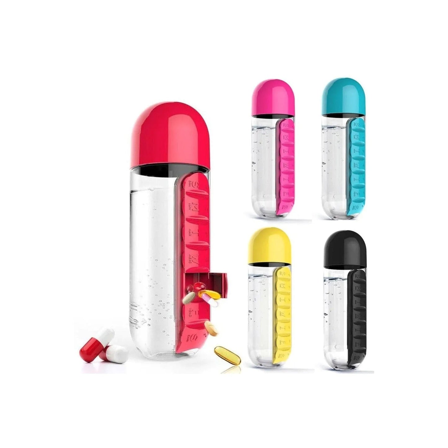 BOTELLA PARA AGUA CON PASTILLERO