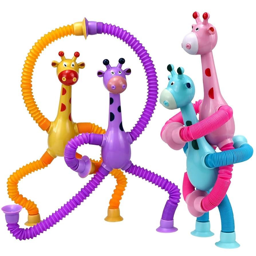 Set 4 Piezas Sensorial pop tube jirafa