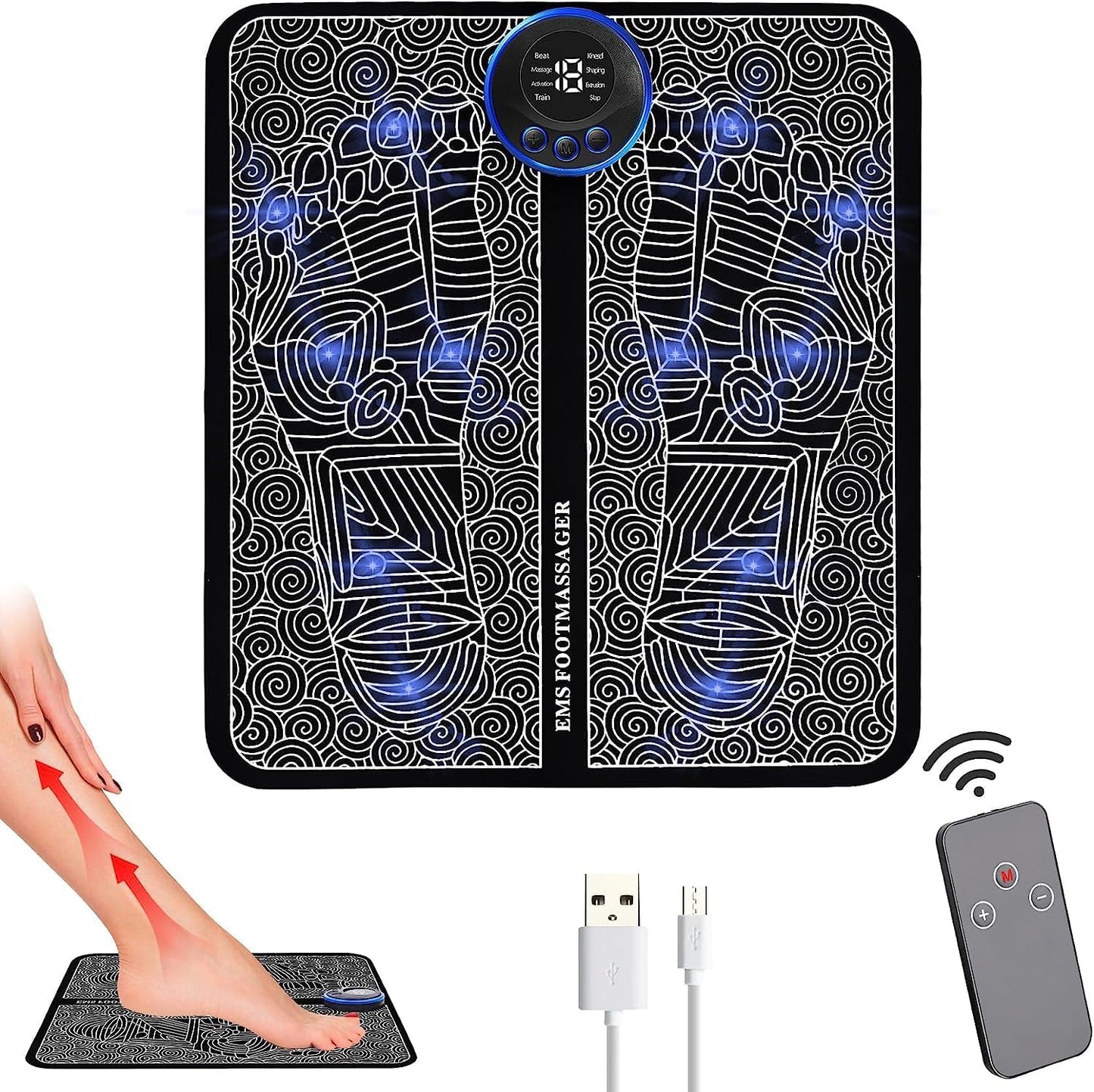 Masajeador de pies eléctrico portátilUSB
