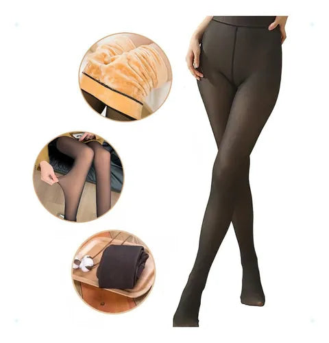Panty Calza Efecto Piel Para Invierno