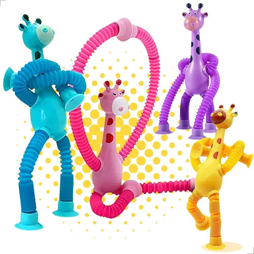 Set 4 Piezas Sensorial pop tube jirafa