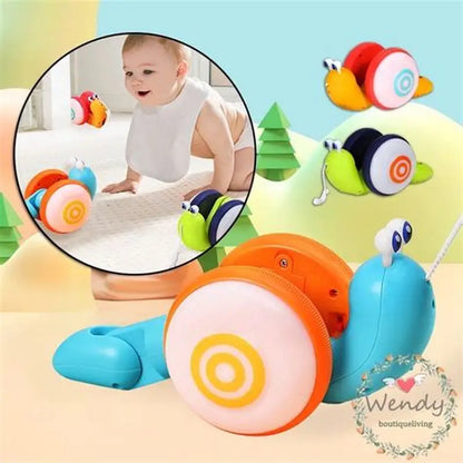 Juguete de arrastre Niños Caracol LED