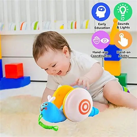 Juguete de arrastre Niños Caracol LED