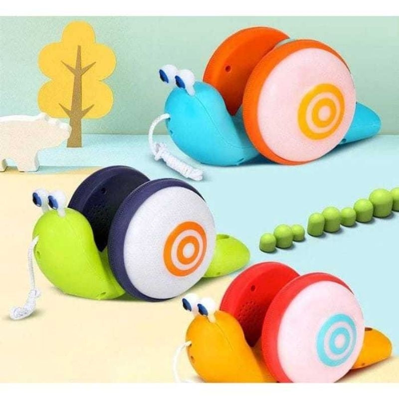 Juguete de arrastre Niños Caracol LED